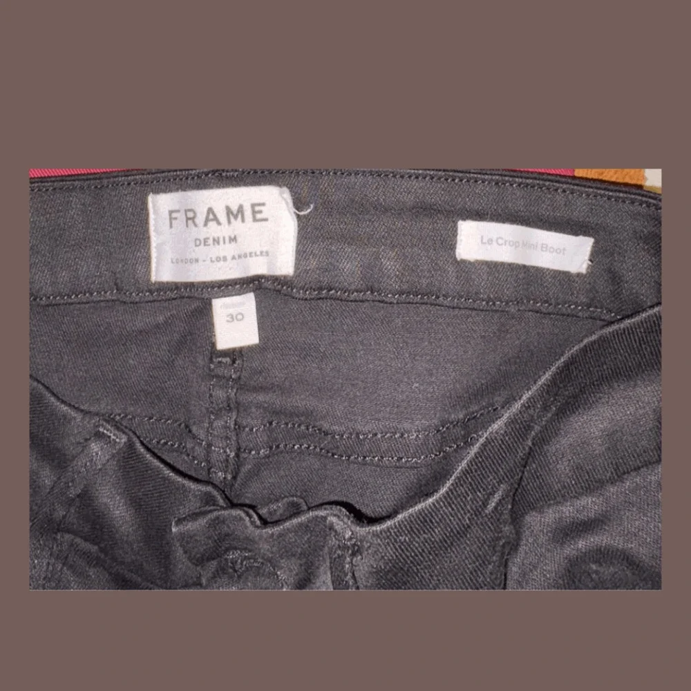 FRAME Le Crop Bootcut Jeans | Herring Black | Size 30 | Premium Denim - Picture 5 of 5